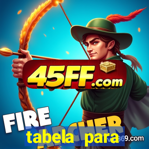 tabela para misturar cores